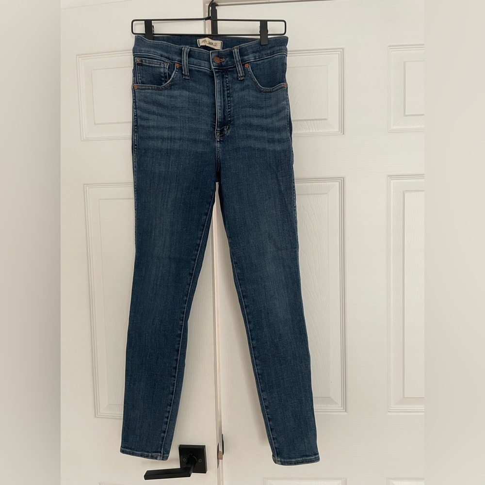 Madewell 10 inch high rise skinny.